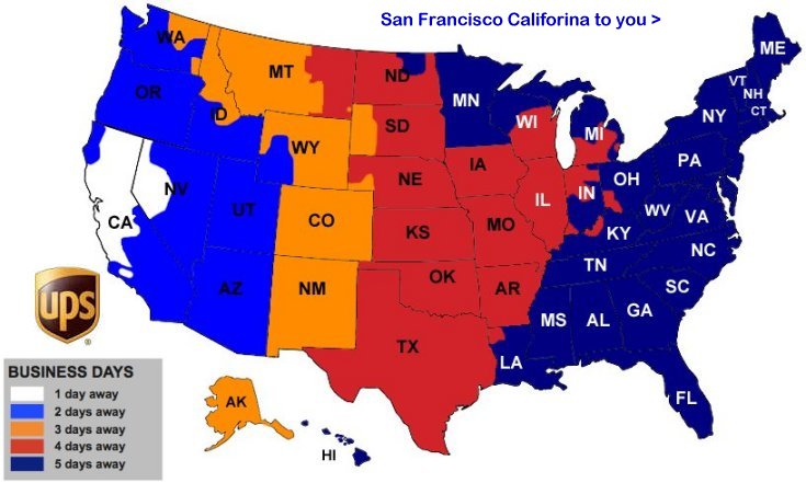USA/UPS Map